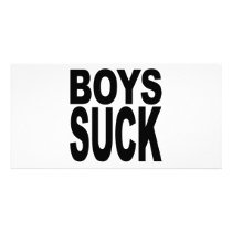 Boys Suck Customized Photo Card
