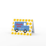 Boy's Toys Fun Cute Blue Truck Thank You Note Card