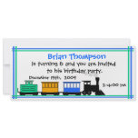 Boy's Train Birthday Invitation