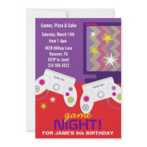 Boys Video Game Birthday Party Invites