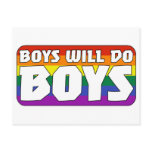 Boys Will Do Boys Postcard