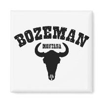 Bozeman Steer Fridge Magnets