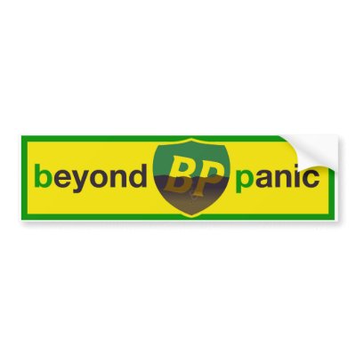 BP Beyond Panic  Retro Shield Bumper Sticker by MintDesigns