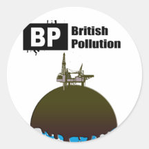 BP = BRITISH POLLUTION STICKERS