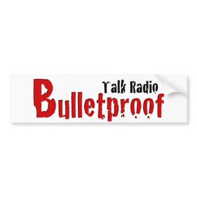 BPTR Red and Black Title Logo Bumper Sticker by BulletProofTalkRadio