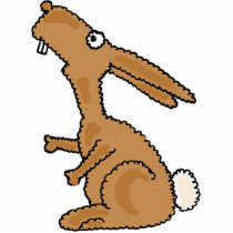 BR- Goofy Rabbit Cartoon Photo Sculpture