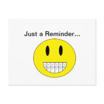 "Braces Happy Face" Appointment Postcard