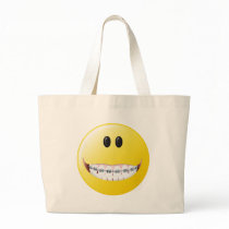 Braces Smiley Face Tote Bag