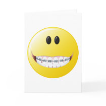 Braces Smiley Face Greeting Cards