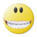 Braces Smiley Face Refrigerator Magnets