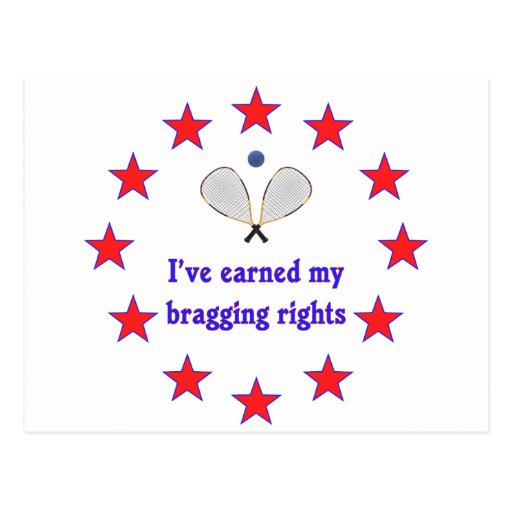 Bragging Rights Racquetball Post Cards