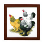 Brahmas Three Roosters Jewelry Box
