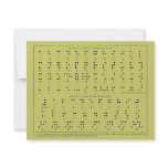 Braille Alphabet  Postcard invitations