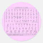 Braille Alphabet Sticker