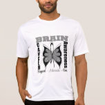 Brain Cancer Awareness Butterfly Tee Shirt