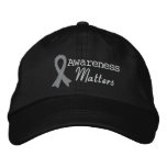 Brain Cancer Awareness Matters embroidered hats