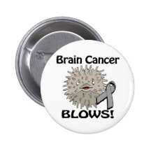Brain Cancer Blows Awareness Design Pin