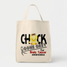 Brain Cancer Chick Gone Grey 2 Tote Bag