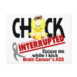 Brain Cancer Chick Interrupted 2 postcards