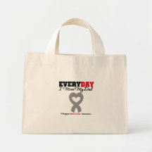 Brain Cancer Every Day I Miss My Dad Canvas Bags