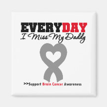 Brain Cancer Every Day I Miss My Daddy Fridge Magnets