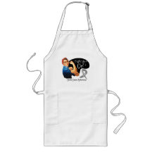 Brain Cancer Fight Like a Girl Rosie The Riveter Aprons