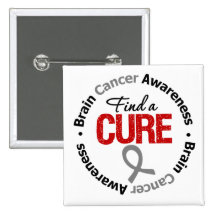 Brain Cancer Find A Cure Pinback Buttons