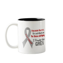 Brain Cancer For Every…..I Proudly Wear Grey 1 Coffee Mug