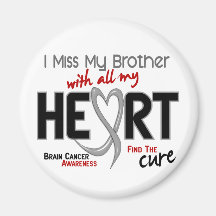 Brain Cancer I MISS MY BROTHER Refrigerator Magnets