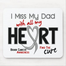 Brain Cancer I MISS MY DAD Mouse Mat