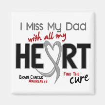 Brain Cancer I MISS MY DAD Refrigerator Magnets