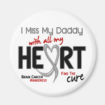 Brain Cancer I MISS MY DADDY Refrigerator Magnet
