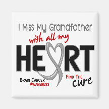 Brain Cancer I MISS MY GRANDFATHER Fridge Magnets