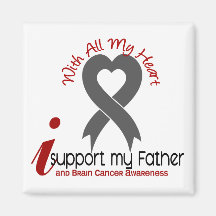 BRAIN CANCER I Support My Father Fridge Magnet