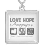 Brain Cancer Love Hope Awarenes necklaces