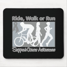 Brain Cancer Ride Walk Run Mouse Mats