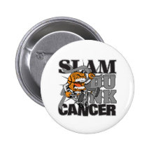 Brain Cancer - Slam Dunk Cancer Pinback Button