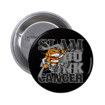 Brain Cancer - Slam Dunk Cancer Pinback Button