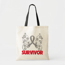 Brain Cancer Survivor Butterfly Bag