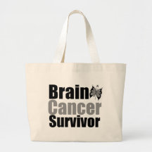 Brain Cancer Survivor Butterfly Ribbon Tote Bag
