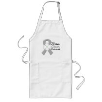 Brain Cancer Survivor Flower Ribbon Aprons