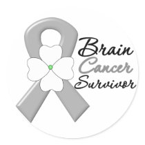 Brain Cancer Survivor Flower Ribbon