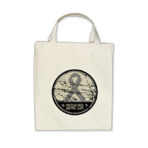 Brain Cancer Survivor Mens Vintage Tote Bag