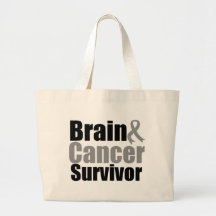 Brain Cancer Survivor Ribbon Tote Bag