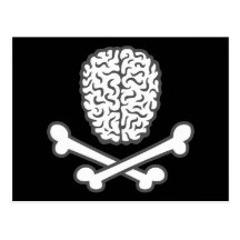Brain & Crossbones Post Cards