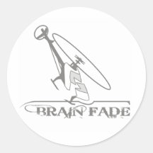 Brain Fade Round Sticker