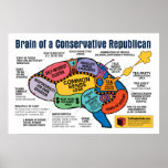 Brain Map - Capitalist Republican posters