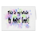 Brain on Morse Code cards