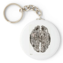 Brain Scan of an artist keychains