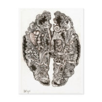 Brain Scan of an artist postcards